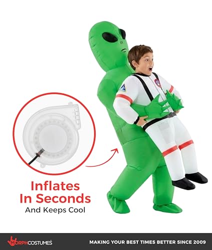 Morph Kids Astronaut Inflatable Alien Costume Blow Up Alien Outfit Aliens Blow Up Costume Kids Inflatable Costumes - Image 5