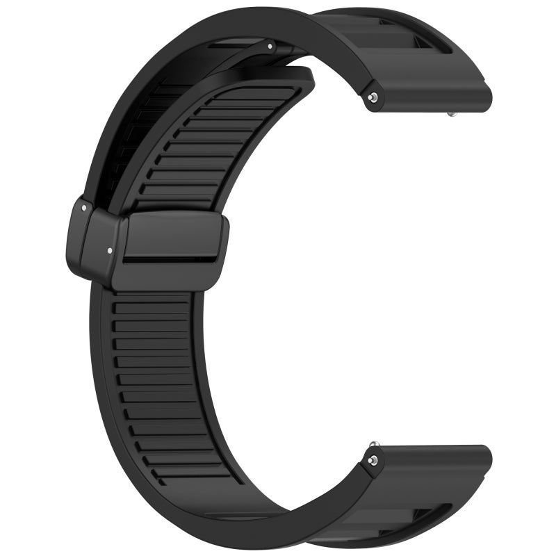 erorex For Honor Watch 4 Pro Window Blind Magnetic Buckle 22Mm Silicone Watch Band(Black) - Image 3