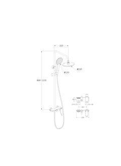 DANUBE HOME Milano Mita Rain Shower Mixer W/Shower Set Chrome Made In China  - Image 2