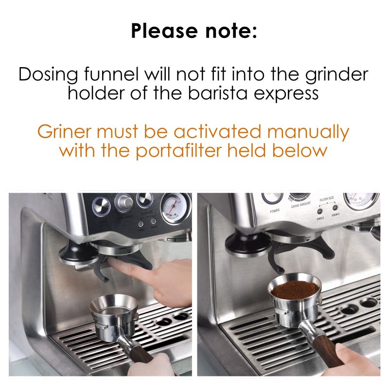 MATOW 54mm Espresso Dosing Funnel, MATOW Stainless Steel Coffee Dosing Ring Compatible with Breville 54mm Portafilter - Image 3