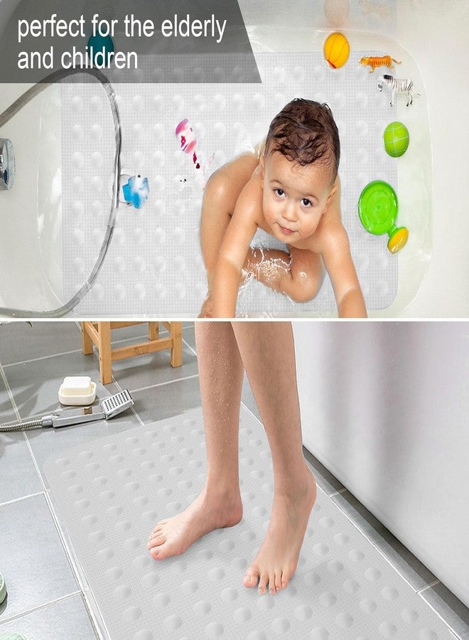 دولفي سجادة حوض الاستحمام دولفي - سجادة سيليكون ناعمة وآمنة للاستحمام/الدش مع أكواب شفط، مانعة للانزلاق لسلامة الأطفال وكبار السن | إكسسوارات الحمام (70 × 40 سم) - Image 3