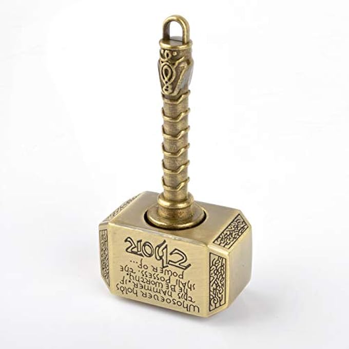 Gamtec Fidget Chain Hammer Spinners Metal Fidgit Finger Hand Spinner Cube Block Anxiety Toy Focus Copper Toys Fingertip Gyro Stress Relief For Kids Adults(Bronze) - Image 4