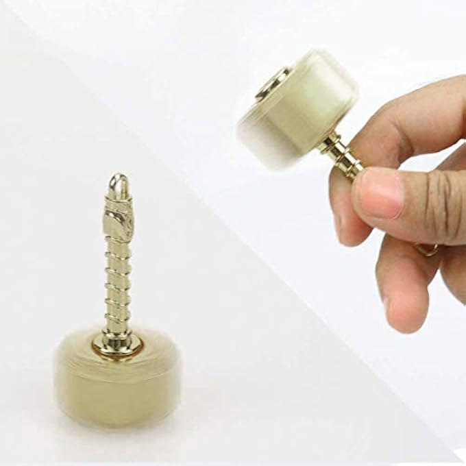 Gamtec Fidget Chain Hammer Spinners Metal Fidgit Finger Hand Spinner Cube Block Anxiety Toy Focus Copper Toys Fingertip Gyro Stress Relief For Kids Adults(Bronze) - Image 5