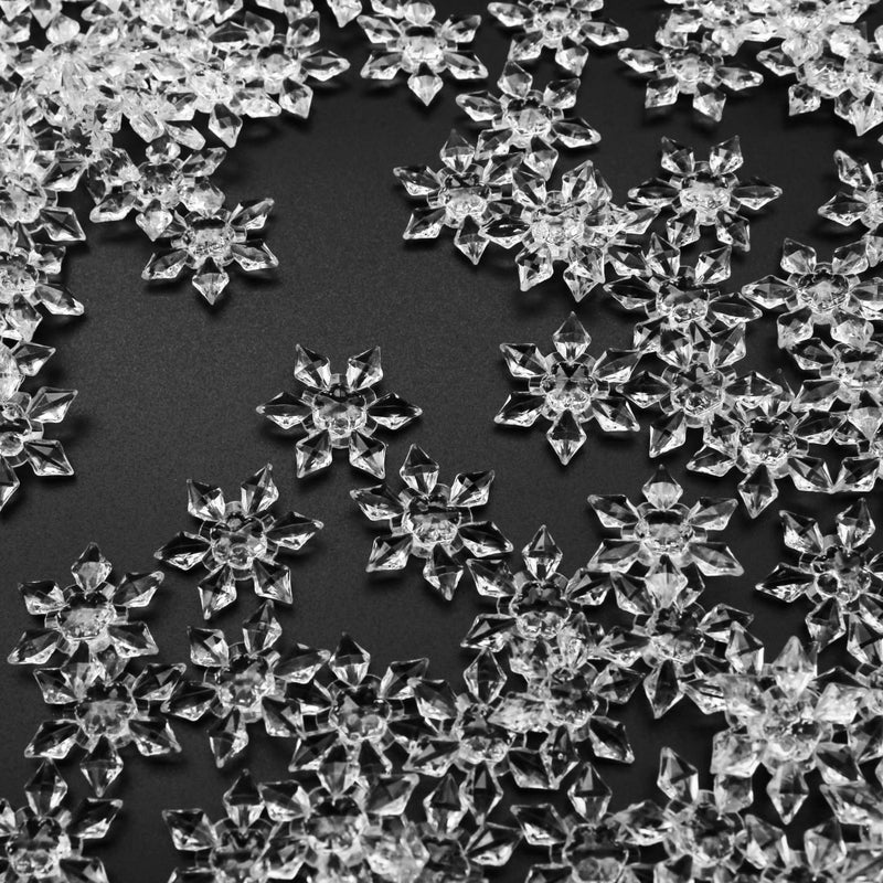 PMLAND Winter Acrylic Clear Snowflake Ornaments and Table Scatter Decoration - 290+ Pieces for Christmas Holiday Party Festival Events Home Decor - Image 1