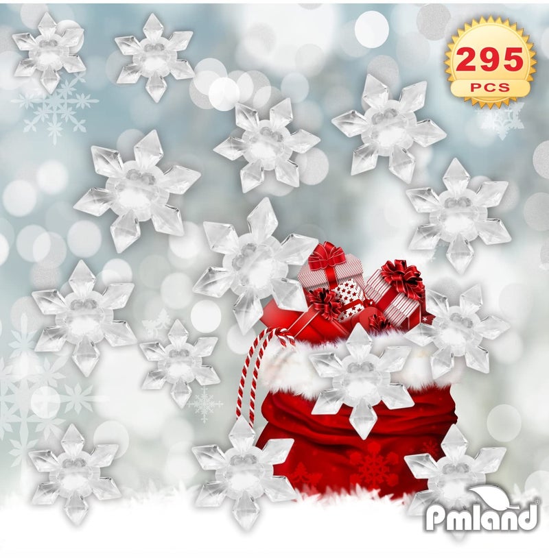 PMLAND Winter Acrylic Clear Snowflake Ornaments and Table Scatter Decoration - 290+ Pieces for Christmas Holiday Party Festival Events Home Decor - Image 5