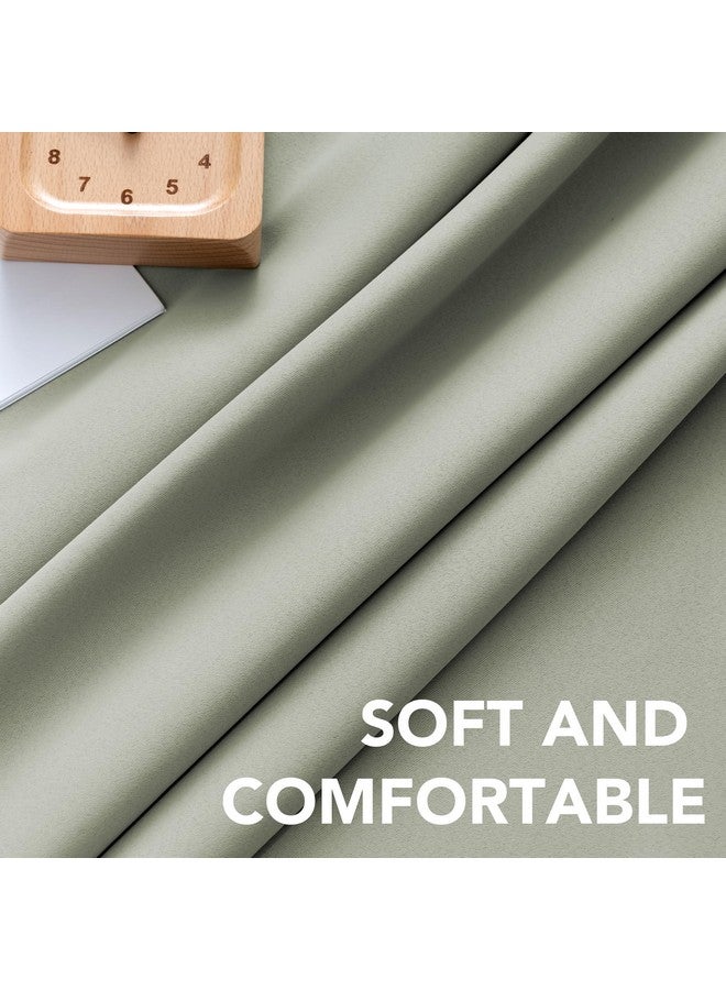 H.VERSAILTEX Blackout Curtains Thermal Insulated Window Treatment Panels Room Darkening Blackout Drapes for Living Room Back Tab/Rod Pocket Bedroom Draperies, 52 x 84 Inch, Light Sage, 2 Panels - Image 5