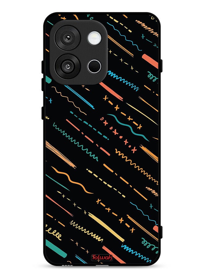 Tolwak OnePlus 13s Protective Case Cover X Lines Abstract Pattern - Image 1
