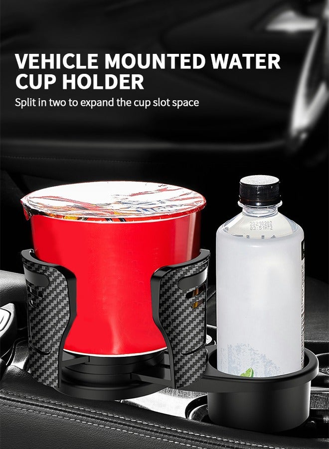 GROIC Car Cup Holder Expander, Dual Cup Holder Expander for Car 2 in 1 Multifunction Vehicle Mounted Water Cup Drink Holder and Organizer for Drinks with Adjustable Base - Image 2