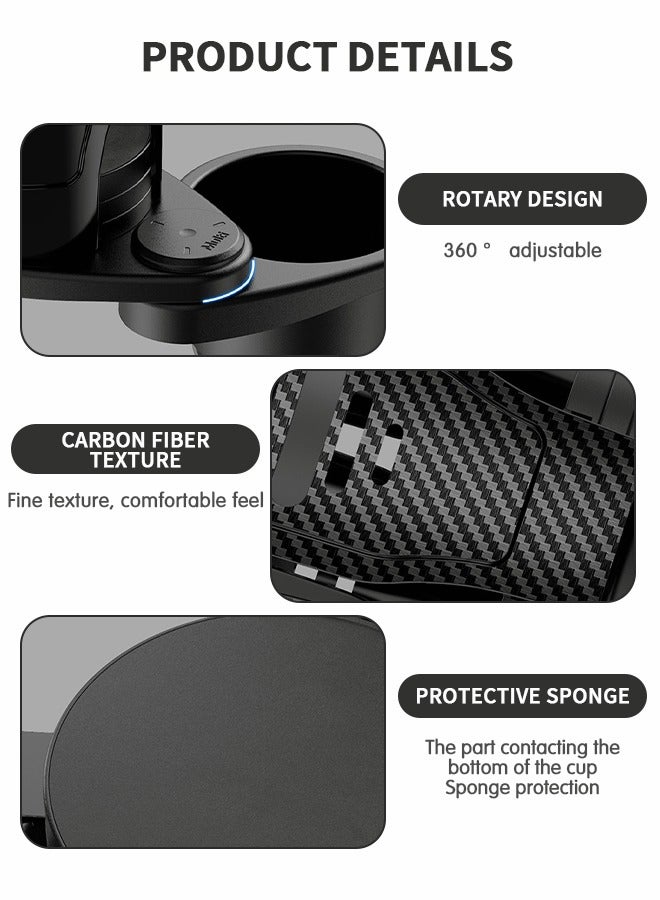 GROIC Car Cup Holder Expander, Dual Cup Holder Expander for Car 2 in 1 Multifunction Vehicle Mounted Water Cup Drink Holder and Organizer for Drinks with Adjustable Base - Image 4