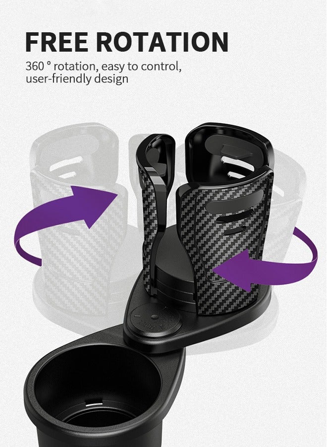 GROIC Car Cup Holder Expander, Dual Cup Holder Expander for Car 2 in 1 Multifunction Vehicle Mounted Water Cup Drink Holder and Organizer for Drinks with Adjustable Base - Image 5