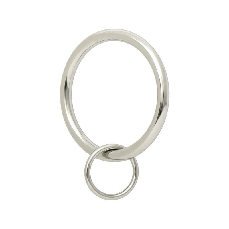 Ivilon Drapery Eyelet Curtain Rings - 1.7" Ring Loop for Hook Pins, Set of 14 - Brushed Nickel - Image 1