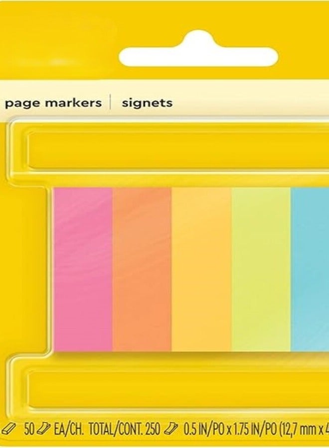 ديلي مجموعة علامات صفحات ديلي - علامات صفحات متعددة الألوان 20 × 5 أوراق مثالية للمكتب والمدرسة