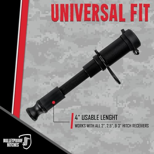 BulletProof Hitches - 5/8" Trailer Hitch Locking Pin - Universal Fit, Stainless Steel, Weather Resistant Rubber Cap - Black, 1 Pack - Image 2