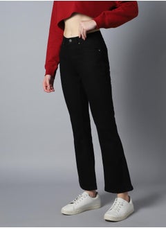 HIGH STAR Women Black Bootcut High-Rise Clean Look Stretchable Jeans  - Image 2