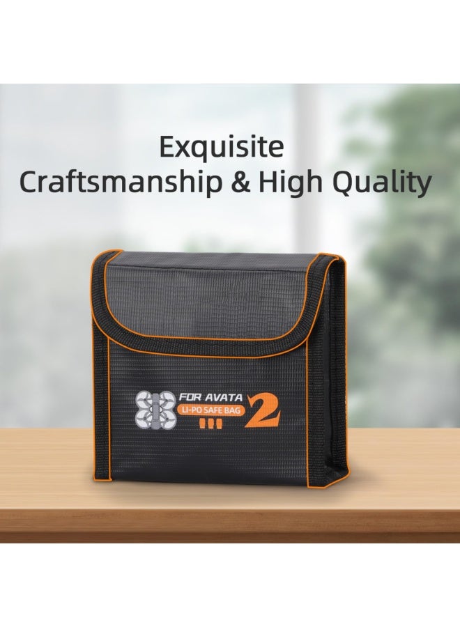 For DJI Avata 2 Lipo Battery Safe Bag, Fireproof Explosionproof Battery Bag Protective Storage Bag, Avata2 Drone Battery Storage Bag For DJI Avata2 Accessory (For 3Pcs Batteries) - Image 3