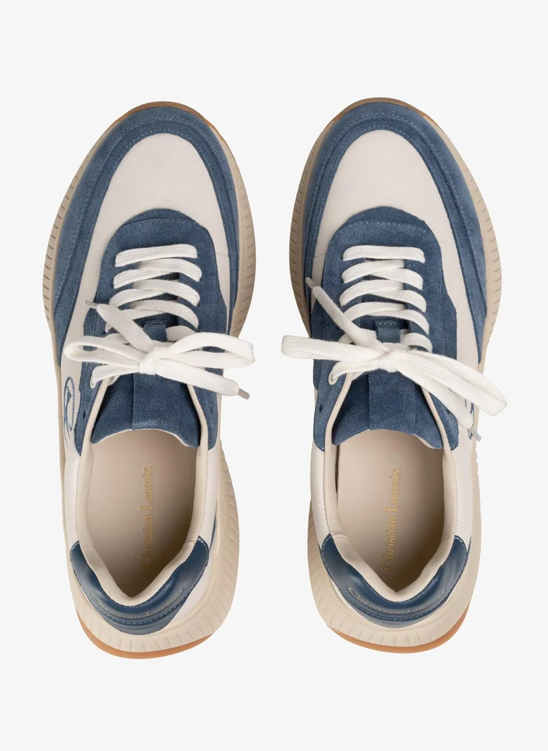 Christian Lacroix Christian Lacroix Women's Leather Chunky Sneakers - Denim Blue
