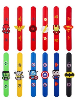 QiaoKai 12 Piece Cartoon Design Silicone Wristband Set  - Image 1