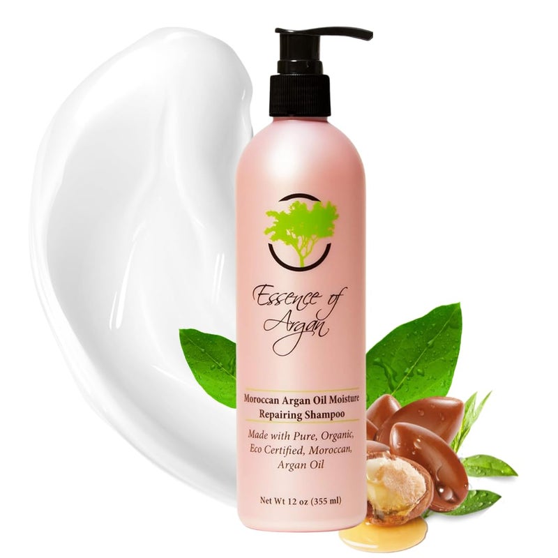 Essence of Argan Renewing Hair Care Shampoo - Infused with 100% Pure Moroccan Organic Argan Oil - Nourishing and Moisturizing - For All Hair Types - Image 1