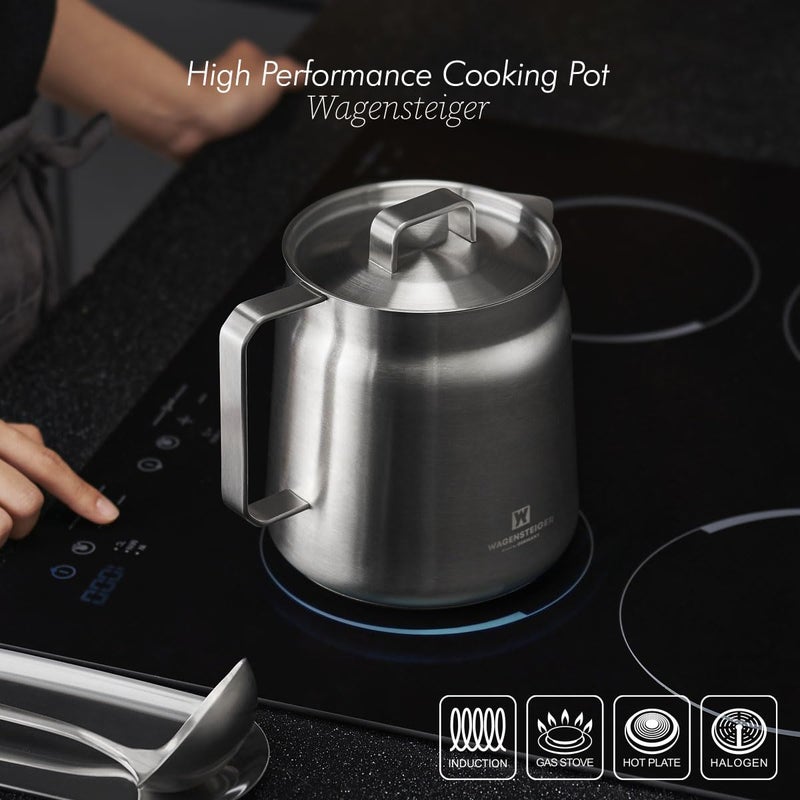 WAGENSTEIGER Stainless Steel Classic Tea Kettle 2.1 Quarts / 2 Liters, Multi-purpose Cooking Pot, Mini Milk Pan, Butter Warmer, On-the-go Saucepan, Ramen Pot, Stovetop Metal Tea/Coffee Pot (606) - Image 4