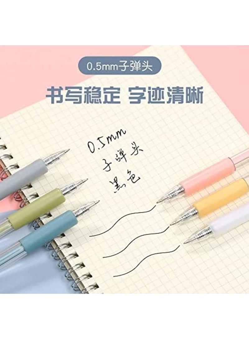 SYOSI 6 Pcs Ballpoint Pens Gel Ink Pen Black 0.5mm Gifts Cute Kawaii School Supplies Set for Kid Teen Girls Students - Image 3