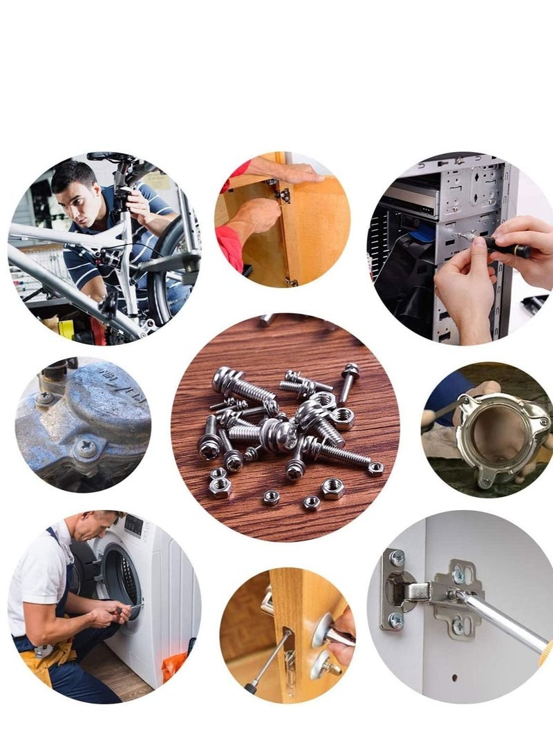 RACO Machine Screws/Bolts Stainless Steel Round Head Phillips Screws Muliti Purpose Use (100, 3.5x10mm) - Image 2