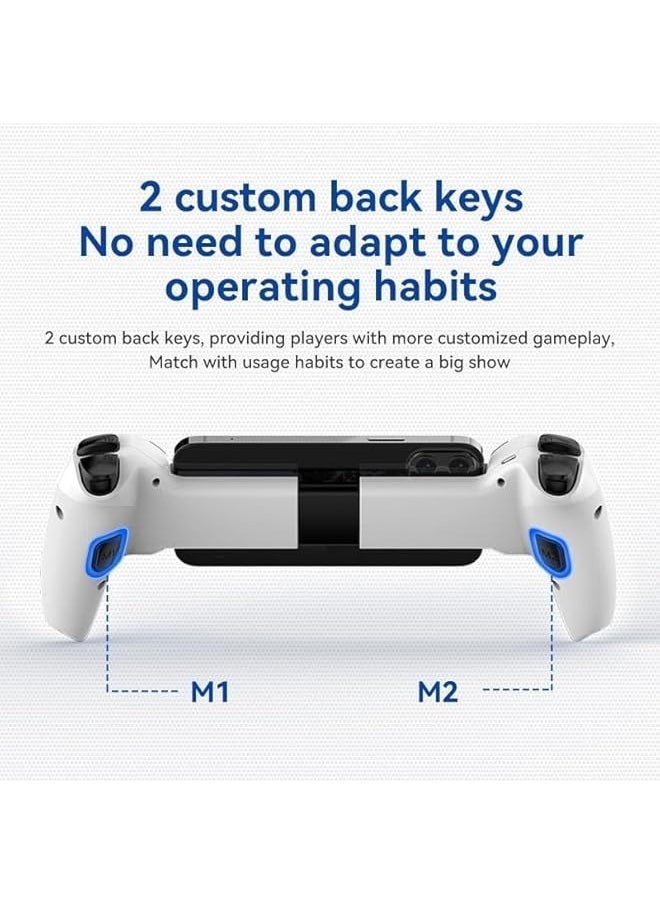 PROMASS - Mobile Gaming Controller, D9 Mobile Phone Stretching Game Controllers Wireless BT Game Competitive Stretch Handle, (White) - Image 1