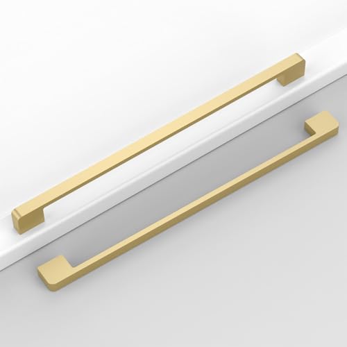 Coinkoly 10 Pack 126320mm Brushed Gold Cabinet Pulls Kitchen Cabinet Handles Drawer Pulls Cupboard Hardware for Cabinets - Image 1