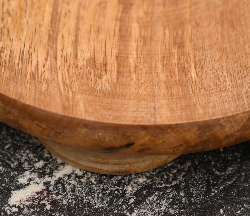 Piepot Indian Rose Wood Shesham Chakla Belan Roti Maker for Kitchen EcoFriendly 10 Diameter - Image 3