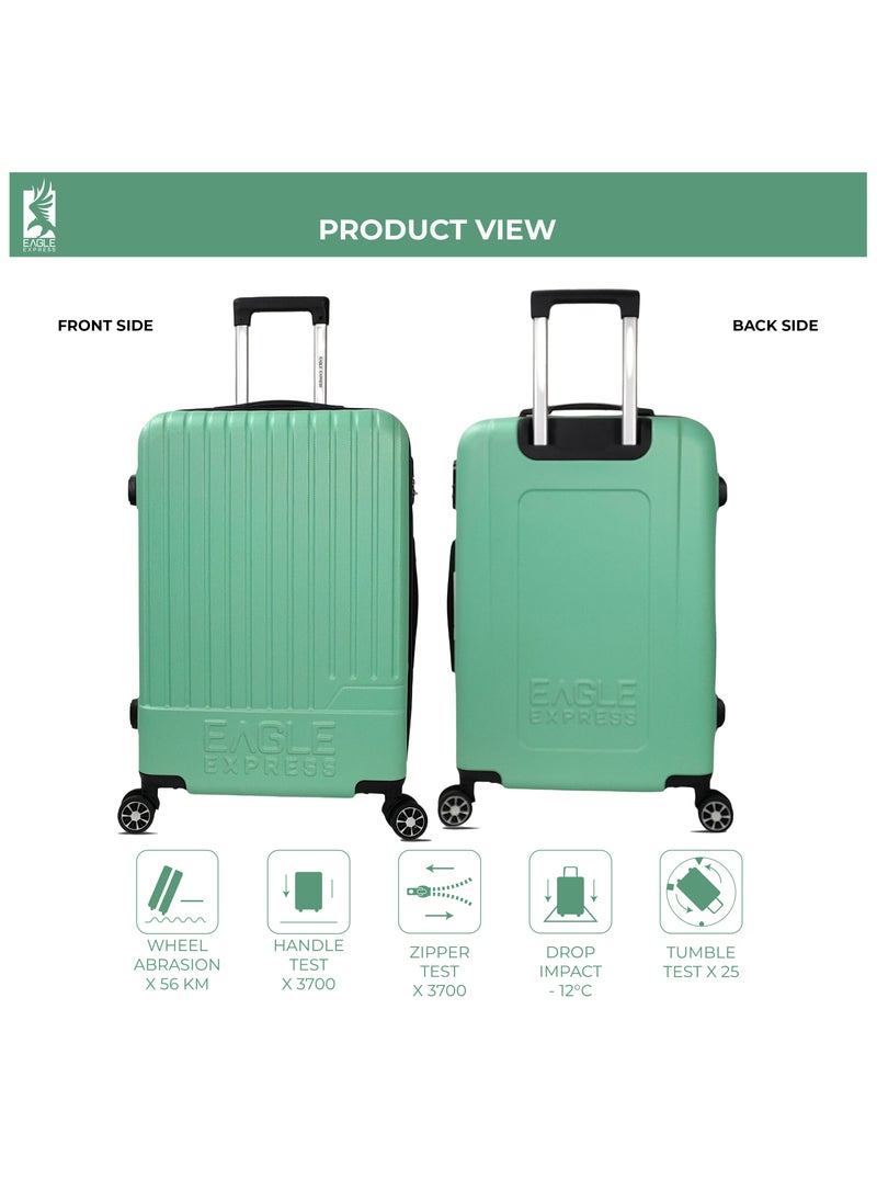 Eagle Express FUSION ABS HARD TROLLEY 20,24,28 inch 3 Piece Set LIGHT GREEN  - Image 3