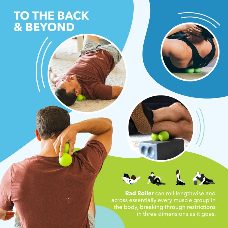 RAD Soft Peanut Massage Ball â€“ Low Density Yoga Deep Tissue Roller Ball â€“ Myofascial Release for Back, Neck, Feet, Psoas & Spine â€“ Suboccipital & Thoracic Trigger Point Therapy - Image 3