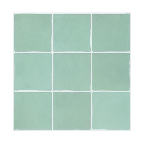 Homeart Square Peel and Stick Backsplash - 12”x12” Waterproof Self-Adhesive Wall Tiles - Realistic Ceramic Look Stick on Tiles for Kitchen, Bathroom (10 Sheets, Sage Green) - Image 1