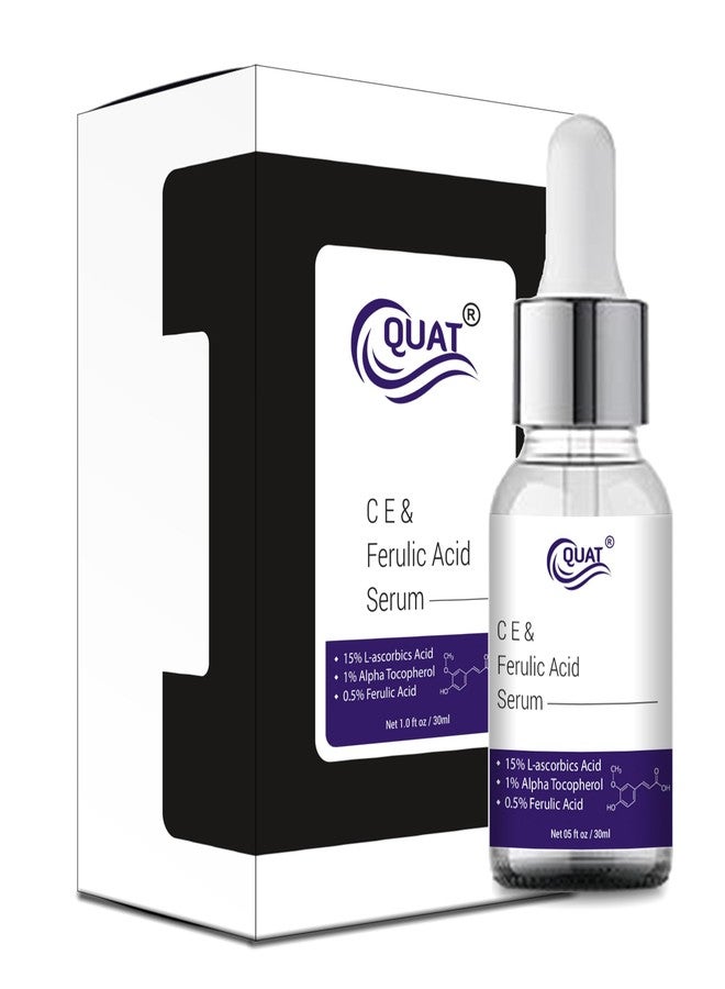 Quat Vitamin C 15%, E & Ferulic Acid Professional Face Serum, 30ml with Vitamin C to Brighten & Improve Skin Tone (New) - Image 1