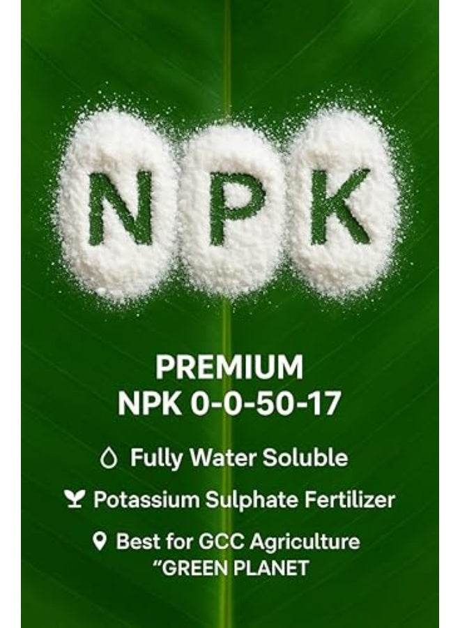 PREMIUM NPK 0-0-50-17 Potassium Sulphate Fully Water Soluble Fertilizer 500gram (Best choice for use in the GCC) - Image 3