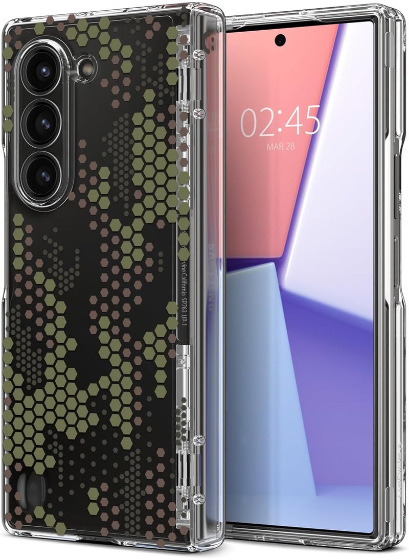 Spigen - Ultra Hybrid Pro Samsung Galaxy Z Fold 6 Case Cover (2024) with [Hinge Protection] - Digital Camo - Image 1