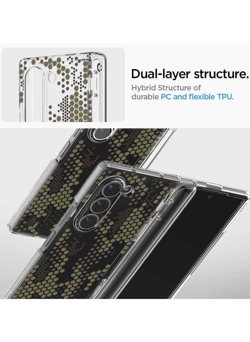 Spigen - Ultra Hybrid Pro Samsung Galaxy Z Fold 6 Case Cover (2024) with [Hinge Protection] - Digital Camo - Image 1