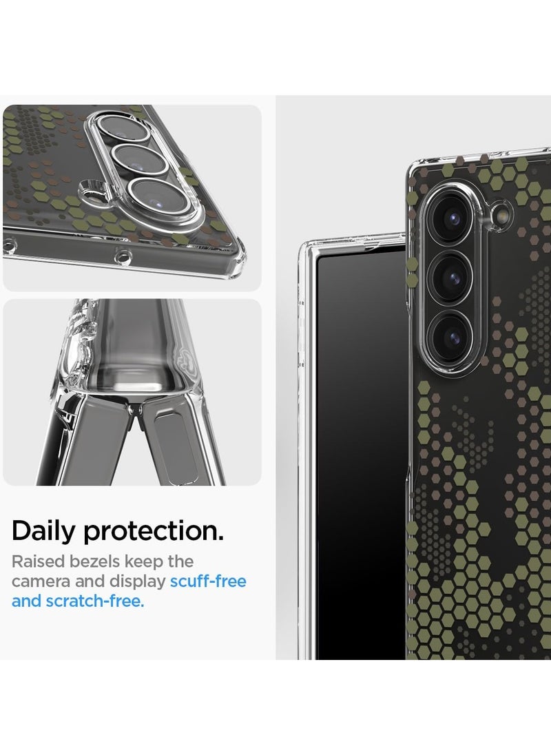 Spigen - Ultra Hybrid Pro Samsung Galaxy Z Fold 6 Case Cover (2024) with [Hinge Protection] - Digital Camo - Image 1