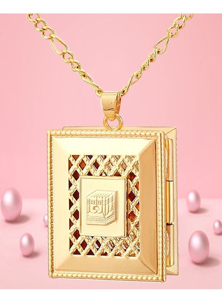 DubaiGallery Fashion Jewelry Highly craftsmanship Hearts Islamic Allah Pendant Charms Necklace Religious Muslim Jewelry Gift For Women Gold Color Jewelry - Image 3