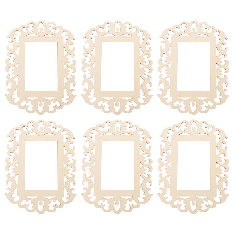 1 Set DIY Wood Photo Frames Wood Picture Frames with Rope Home Desktop Ornament - Image 1