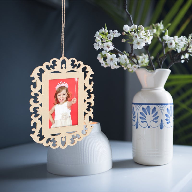 1 Set DIY Wood Photo Frames Wood Picture Frames with Rope Home Desktop Ornament - Image 2