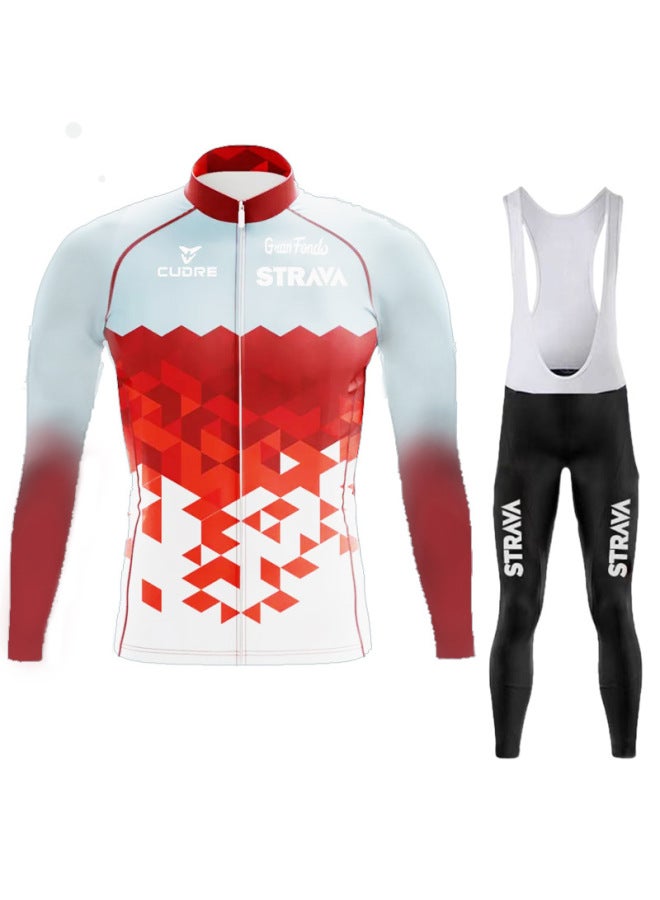 Exclusive For Quick-dry Cycling Suit Spring And Autumn Strava Quick-dry Bicycle Road Bike Long Sleeve Cycling Suit Set