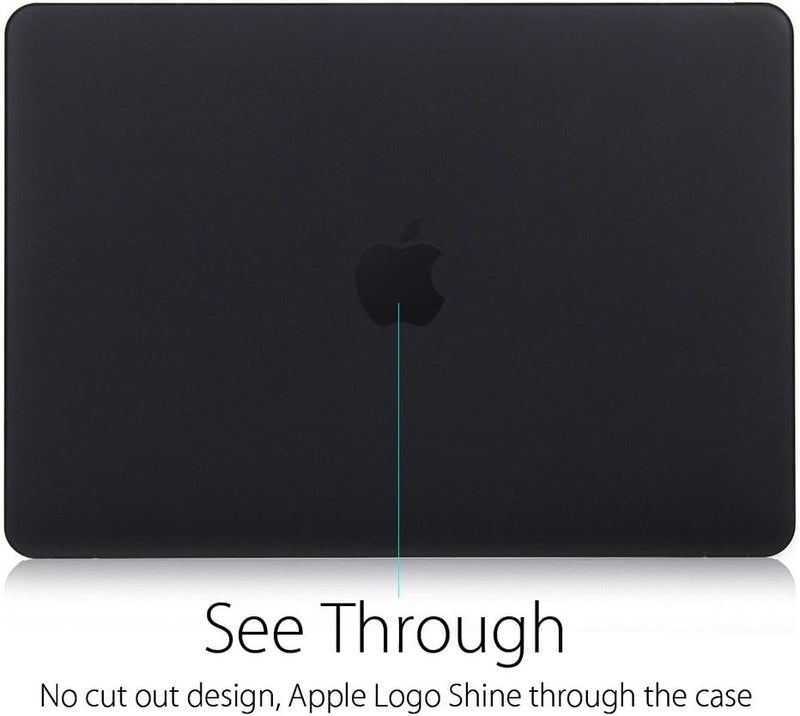 UESWILL Compatible with MacBook (Retina, 12-inch, 2015/2016/2017) Model: A1534, Smooth Soft Touch Matte Hard Shell Case Cover + Microfibre Cleaning Cloth, Black - Image 3