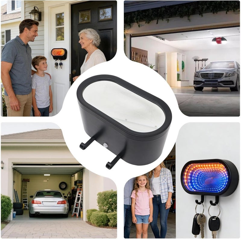 Car Garage Key Holder,Rechargeable Decorative Hook with LED,Small Garage Key Hanger | for Home Office Wall Entryway Front Door Father Husband Boys Car Enthusiasts - Image 4