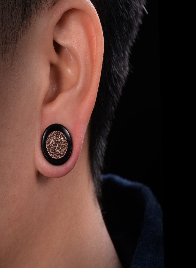 ERKUOO 2PCS Ebony Wood Ear Tunnel Plug Double Flared Ear Gauges Flesh Tunnels Stretcher Piercings Expanders 00g(10mm) - Image 2