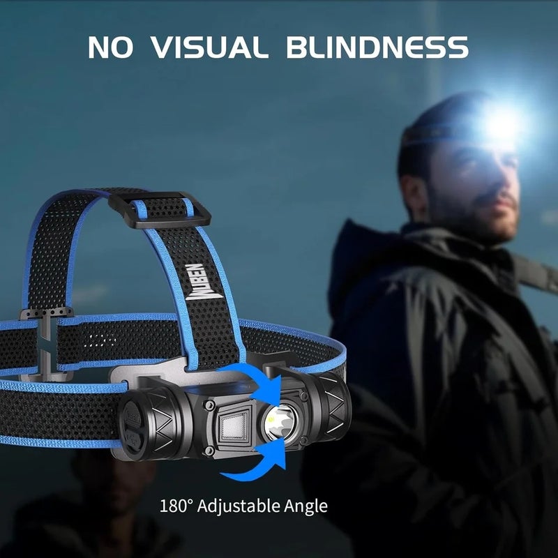 وبين مصباح يدوي Wuben H1 PRO Rechargeable Headlight 1200 High Lumen Ultra Bright 11 Modes Waterproof Lamp For Fishing Camping Hunting Running - Image 4