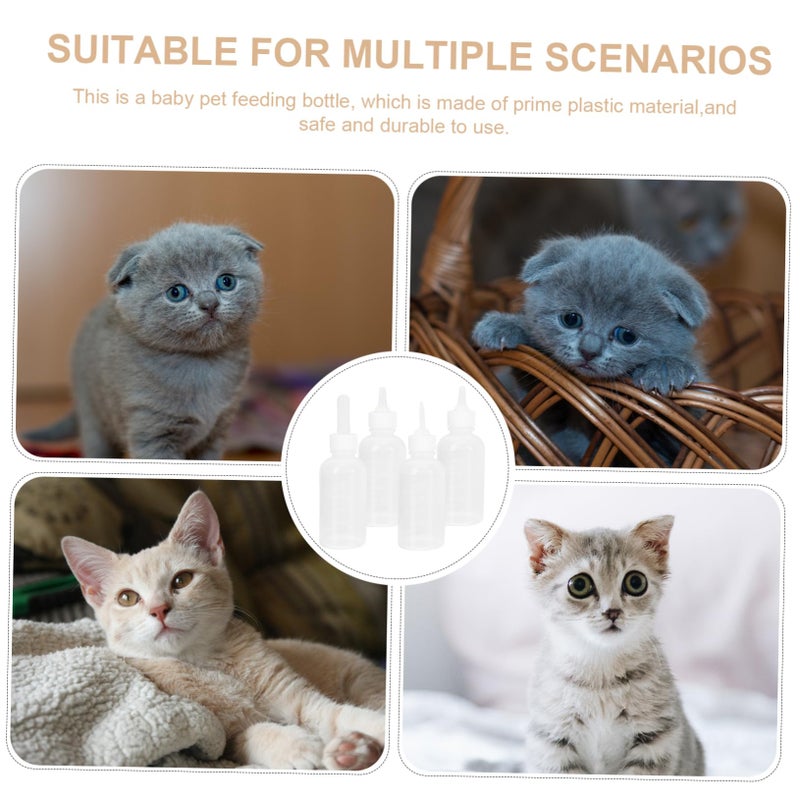 4Pcs Reusable Pet Nursing Bottles Safe Feeding For Kittens Puppies Home Travel - Image 5