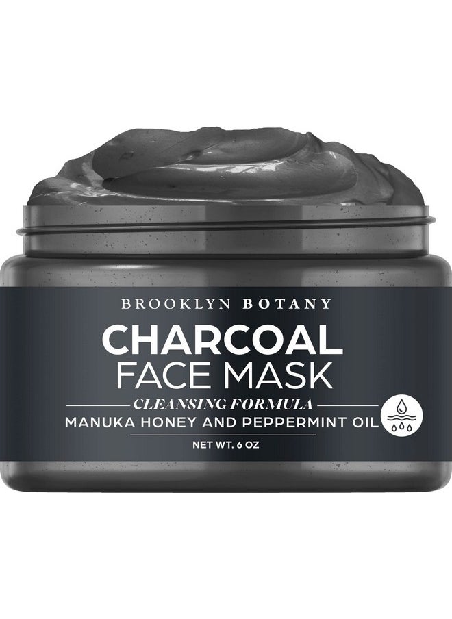 Brooklyn Botany - Charcoal Facial Mask 6 Oz Deep Pore Cleanser Clay Mask With Bentonite And Kaolin Clay Purifying And Hydrating Facial Cleanser And Acne Face Mask For Normal And Oily Skin - Image 1