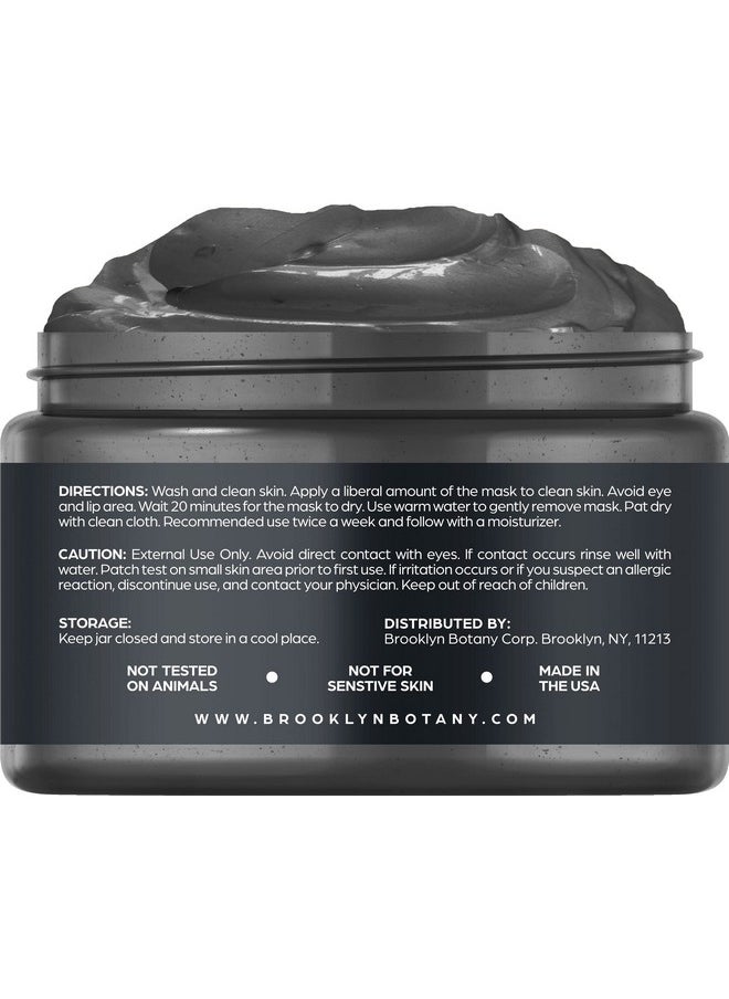 Brooklyn Botany - Charcoal Facial Mask 6 Oz Deep Pore Cleanser Clay Mask With Bentonite And Kaolin Clay Purifying And Hydrating Facial Cleanser And Acne Face Mask For Normal And Oily Skin - Image 1