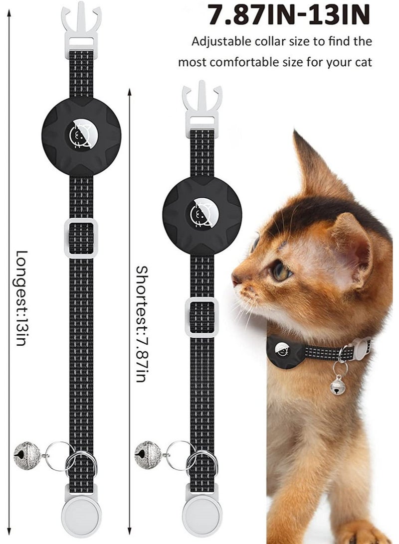 ZONIX Airtag Cat Collar Breakaway with Waterproof Holder, Reflective u0026 Luminous Safety Collar with Bell, Adjustable for Cats and Small Dogs - Image 5
