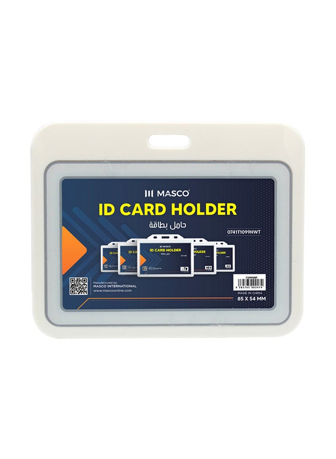 5-Piece Horizontal ID Card Holder White