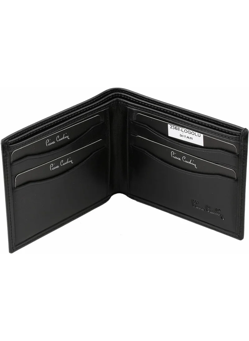 بيير كاردان Men's Black Logo Wallet 2368S